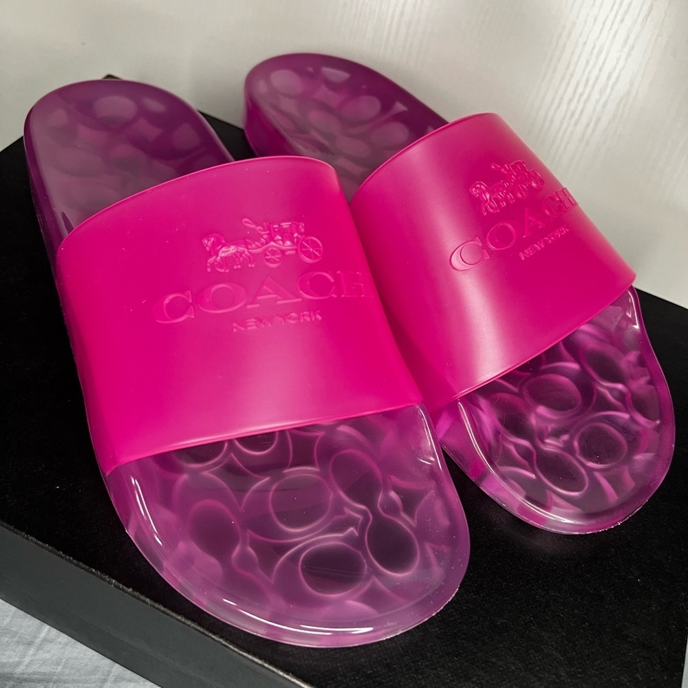 Coach Ulyssa Slides Pink Jelly